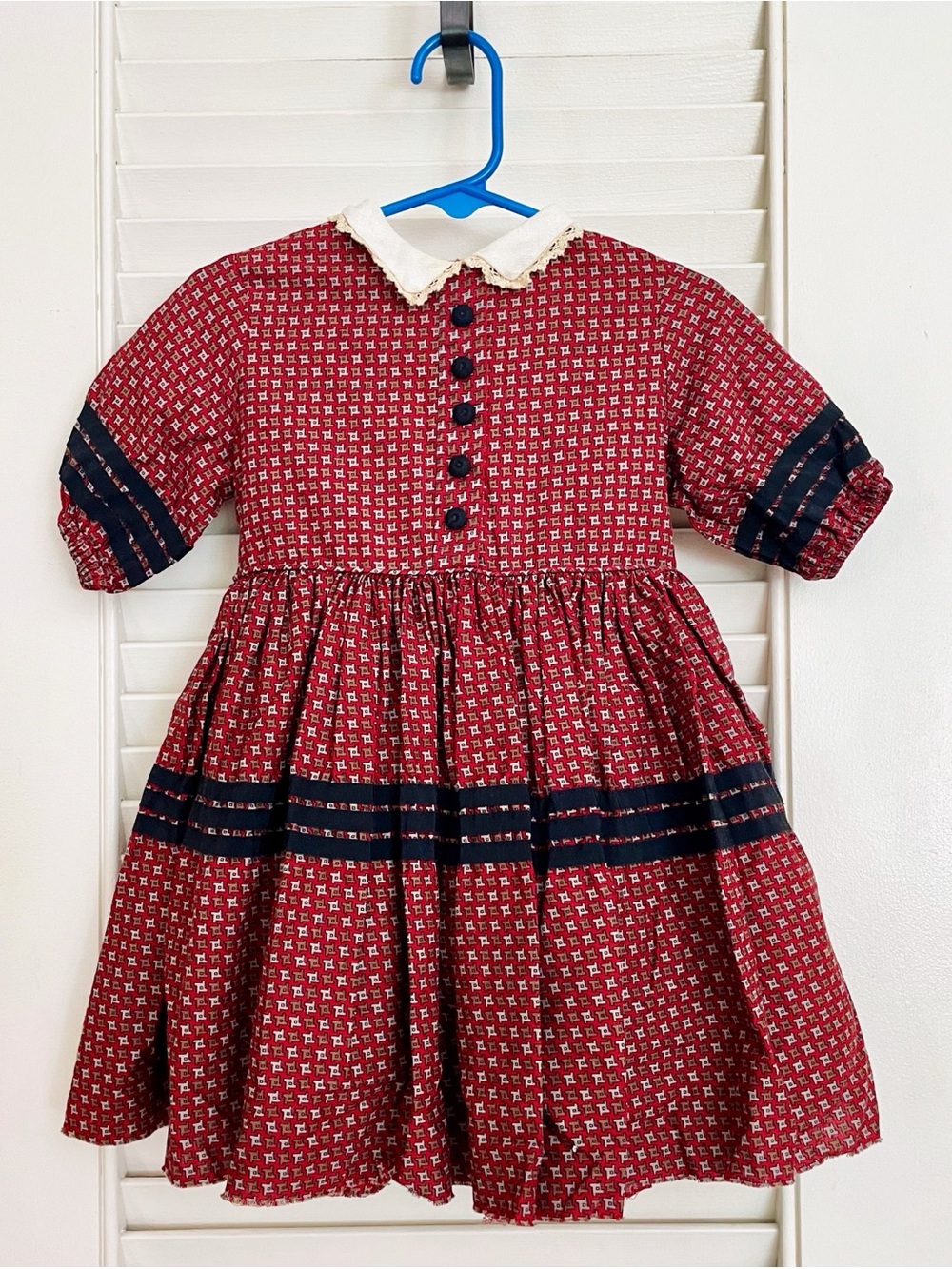 Vintage 70s/80s Patterned Fit & Flare Girls Dress